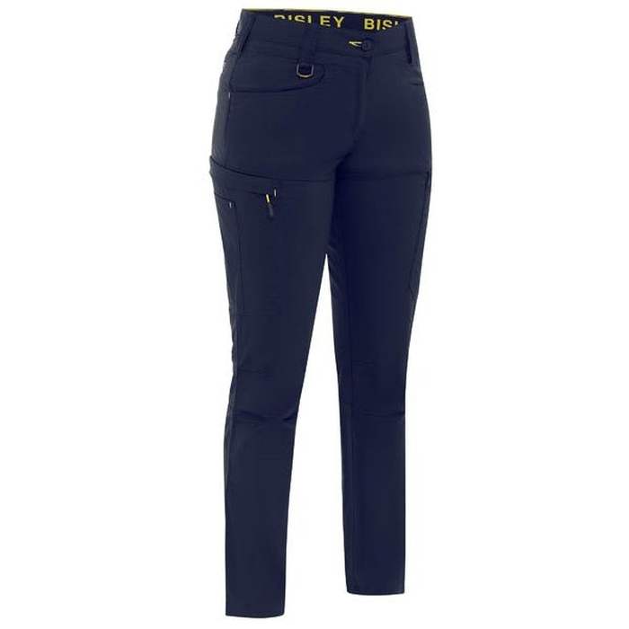 Navy blue, Bisley BPCL6152 Women's X Airflow™ Stretch Ripstop Lightweight Cargo Pants, front view, modern fit