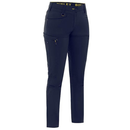 Navy blue, Bisley BPCL6152 Women's X Airflow™ Stretch Ripstop Lightweight Cargo Pants, front view, modern fit