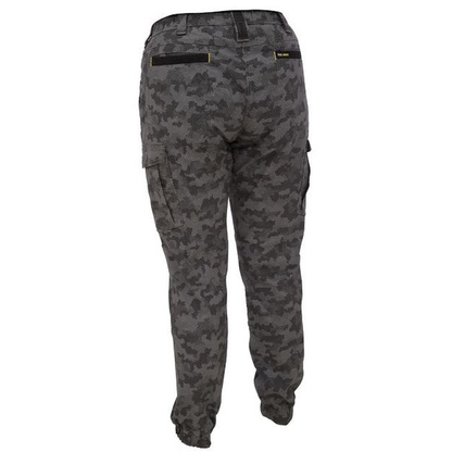 Bisley BPCL6337 Womens Flex and Move™ Stretch Cargo Pants Limited Edition, charcoal honeycomb rear view