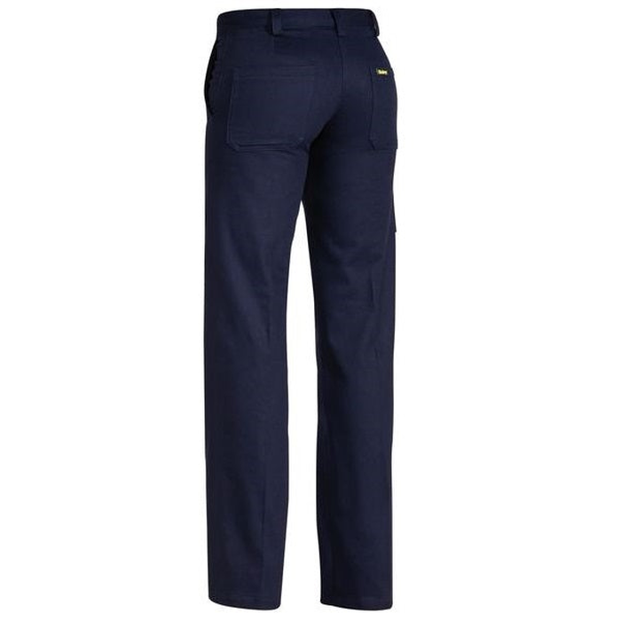 Bisley BPL6007 Ladies Original Cotton Drill Pants, navy, rear view