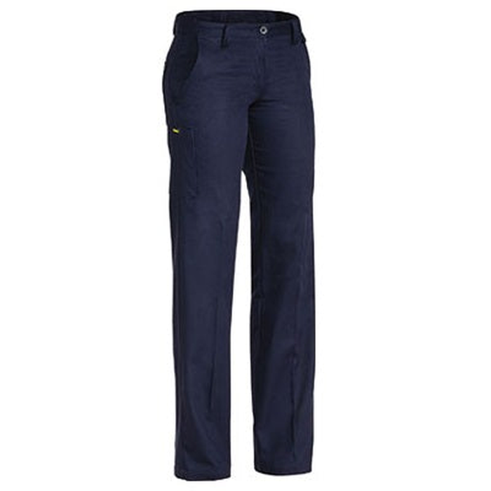 Navy, traditional fit, pre shrunk drill, Bisley BPL6007 Ladies Original Cotton Drill Pants, front view