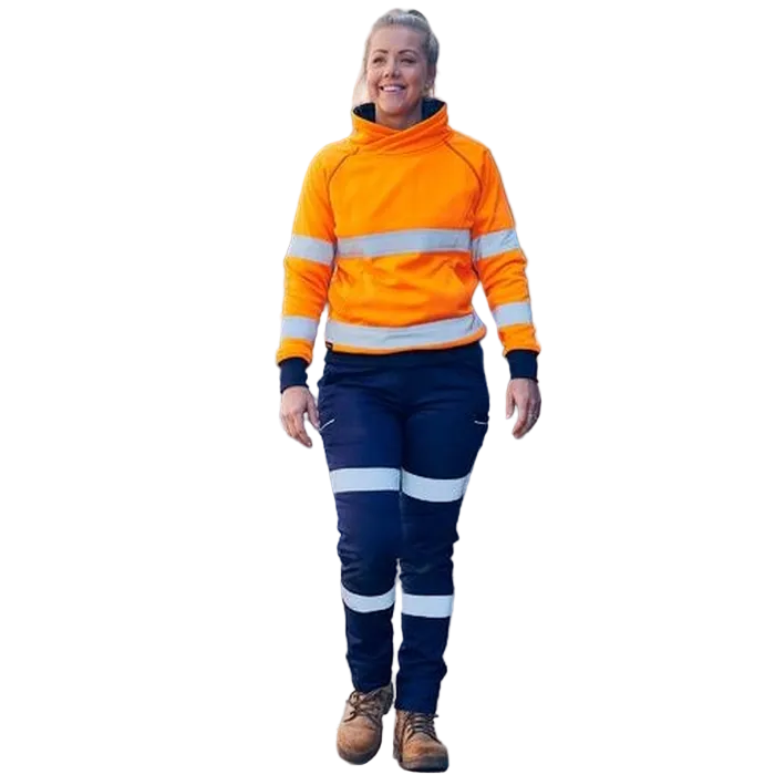 model view, Bisley BPL6015T Womens Taped Stretch Cotton Pants