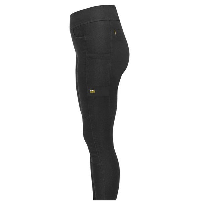 Bisley BPL6026 Womens Flex and Move Jegging, black denim, side view with pocket