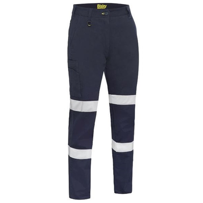 Bisley BPLC6008T Womens Taped Stretch Cotton Drill Cargo Pants