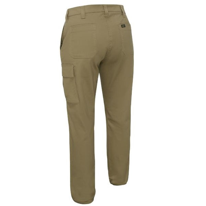 Bisley BPLC6008 Womens Stretch Cotton Cargo Pants , khaki , rear