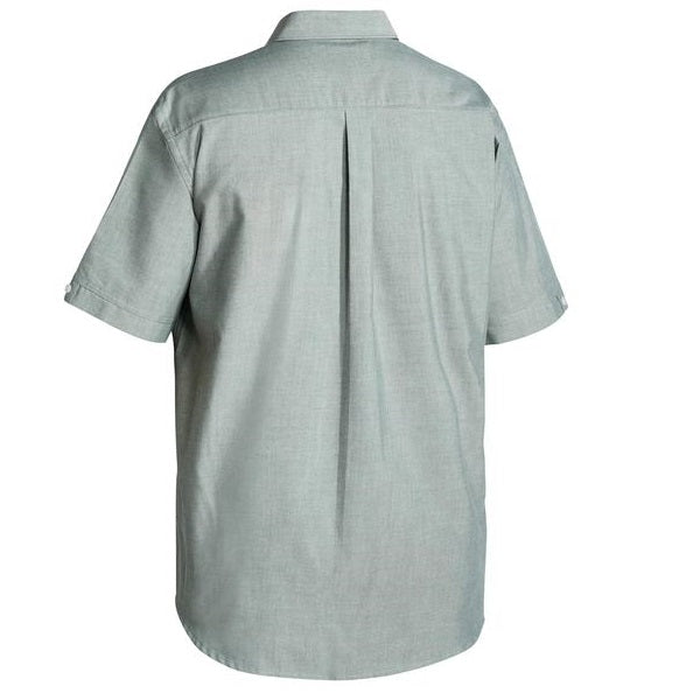Bisley BS1030 Oxford Short Sleeve Shirt, rear view, green