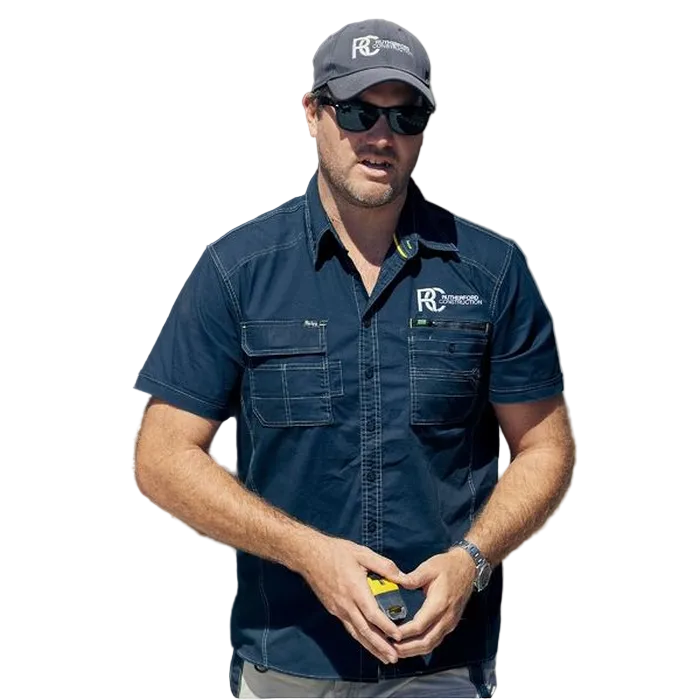 Bisley BS1144 Flex and Move Utility Work Short Sleeve Shirt, model view