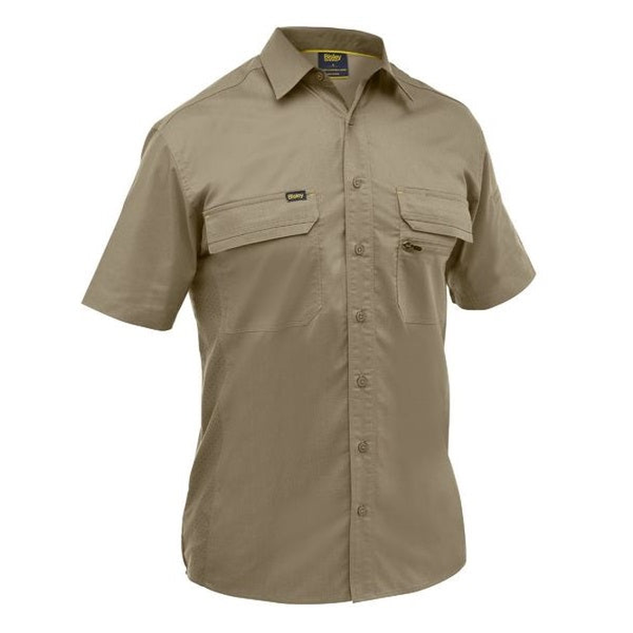 Bisley BS1490 X Airflow™ Stretch Ripstop Shirt, khaki, easy care, front view