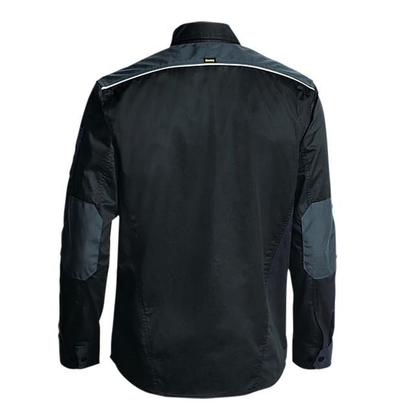 Bisley BS6133 Flex and Move Mechanical Stretch Long Sleeve Shirt, black, rear view