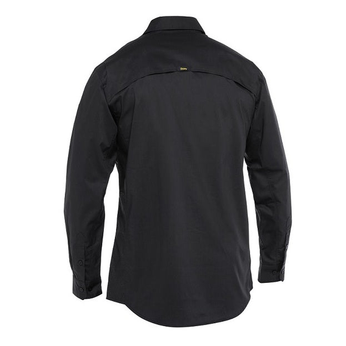 Black rear view, Bisley BS6490 X Airflow Stretch Ripstop Shirt