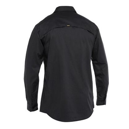 Black rear view, Bisley BS6490 X Airflow Stretch Ripstop Shirt