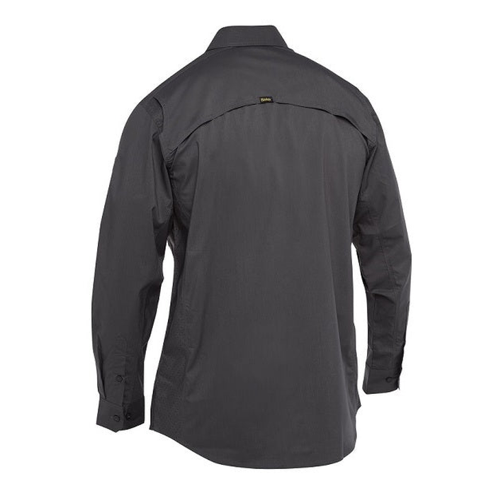Bisley BS6490 X Airflow Stretch Ripstop Shirt, charcoal rear view