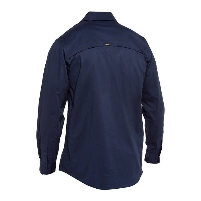 Bisley BS6490 X Airflow Stretch Ripstop Shirt, navy, rear view