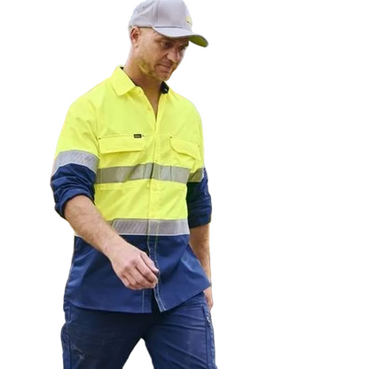 Bisley BS6491T X Airflow HiVs Taped Stretch Ripstop Shirt, model view