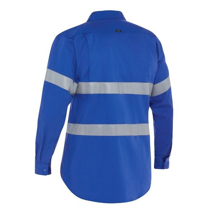 Bisley BS6883T Taped Cool Lightweight Drill Shirt, royal blue, back view