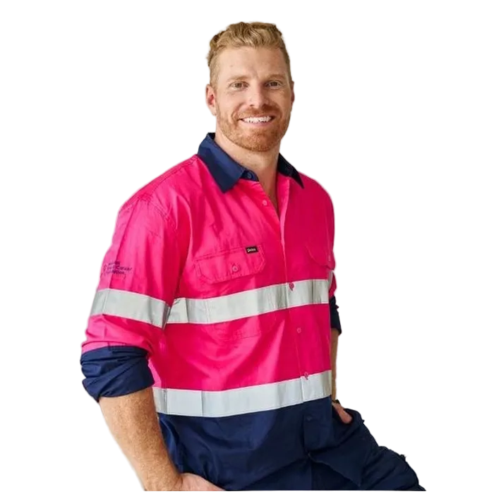 Bisley BS6896 Mens Long Sleeve Taped Shirt, model view
