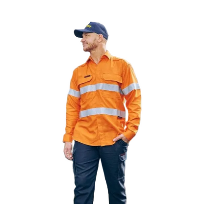 Bisley BS8339T Apex 160 Taped HiVis FR Ripstop Vented Shirt