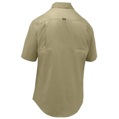 Bisley BSC1820 Closed Front Cool Lightweight Shirt, khaki, rear view