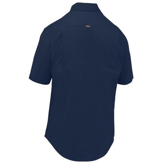 Bisley BSC1820 Closed Front Cool Lightweight Shirt, navy, rear view