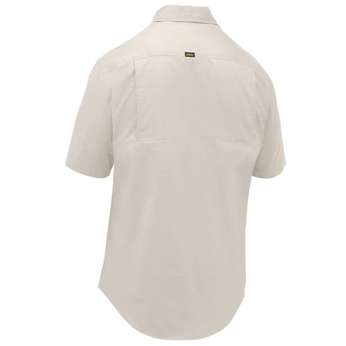 Bisley BSC1820 Closed Front Cool Lightweight Shirt, sand, rear view