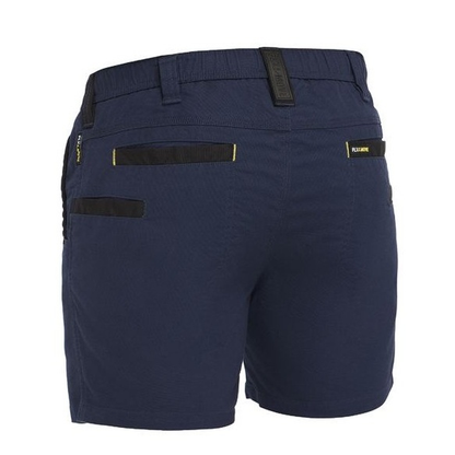 Bisley BSH1339 Flx & Move™ Elastic Waist Stretch Short Shorts, navy, rear view