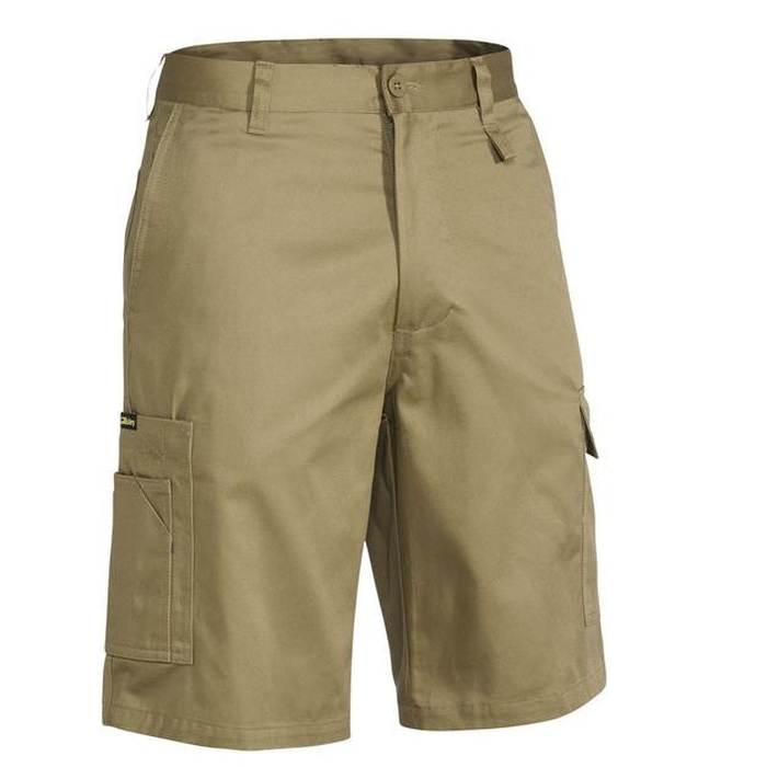 Khaki, mens, worksite, Bisley BSH1999 Cool Lightweight Utility Shorts, front view