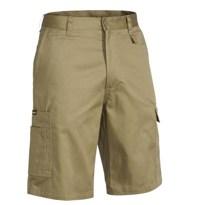 Khaki, mens, worksite, Bisley BSH1999 Cool Lightweight Utility Shorts, front view