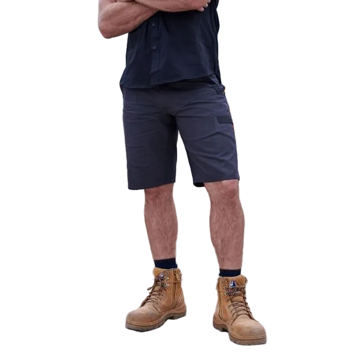 model view, navy, Bisley BSHC1130 Flex and Move Stretch Shorts