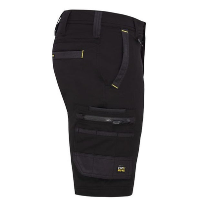 Bisley BSHC1332 Flex and Move 4-Way Stretch Zip Cargo Short, black, side view