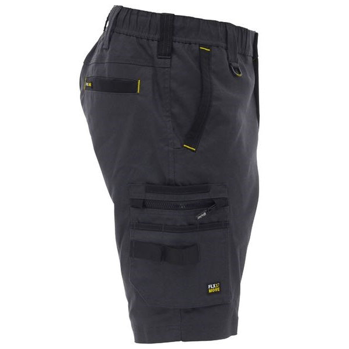 Bisley BSHC1338 FLX & Move™ Elastic Waist Cargo Short, charcoal side view