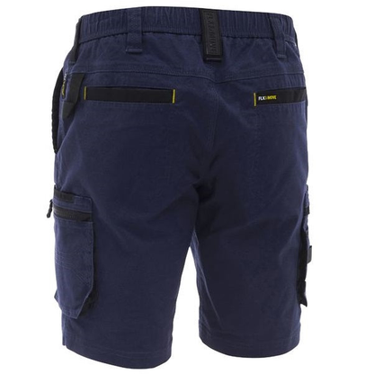 Bisley BSHC1338 FLX & Move™ Elastic Waist Cargo Short, navy blue,rear view