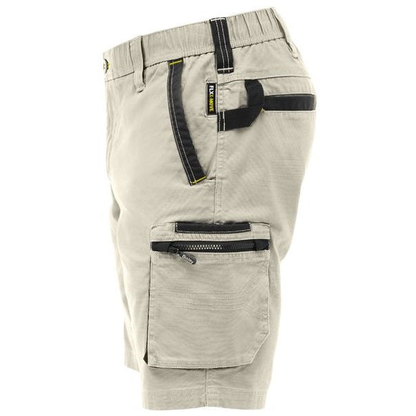 Bisley BSHC1338 FLX & Move™ Elastic Waist Cargo Short, stone, alternative side view