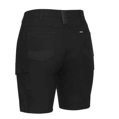 Black rear view, Bisley BSHL1044 Womens Flex and Move Cargo Short