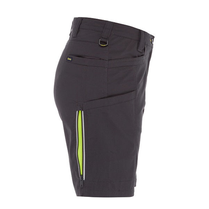 Bisley BSHL1150 Womens X Airflow Stretch Ripstop Vented Cargo Short, charcoal, side view