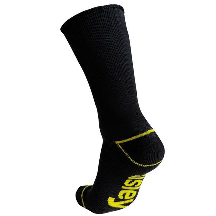 Black, Bisley BSX7020 Bamboo Work Socks 3 Pack, side angle view