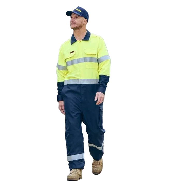 Bisley BC8477T Apex 185/240 Taped HiVis FR Ripstop Vented Coverall, model view