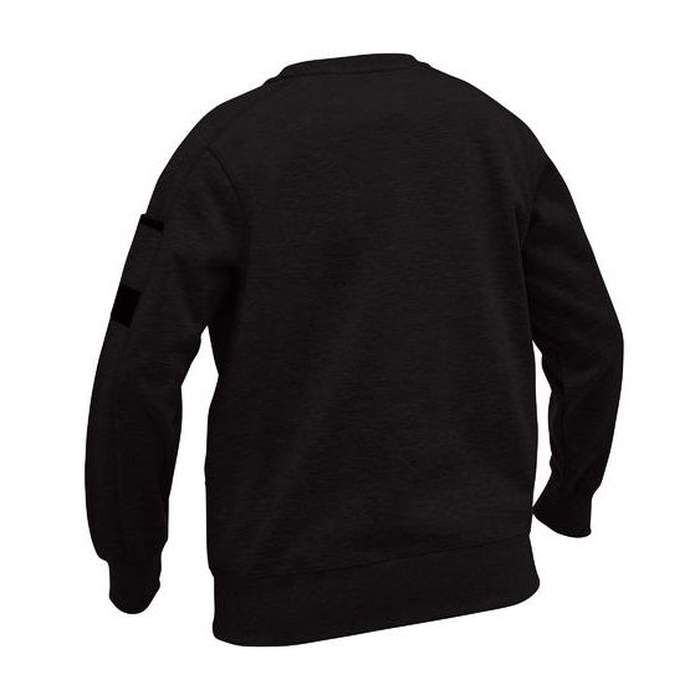 Bisley BKL6723 Womens Fleece Crew Neck Jumper, black, rear view