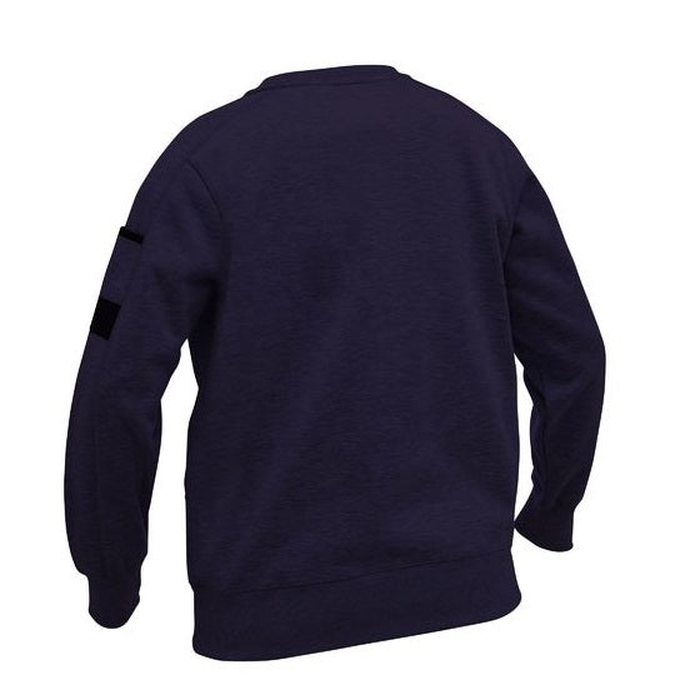 Bisley BKL6723 Womens Fleece Crew Neck Jumper, navy, rear view