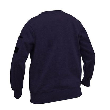 Bisley BKL6723 Womens Fleece Crew Neck Jumper, navy, rear view