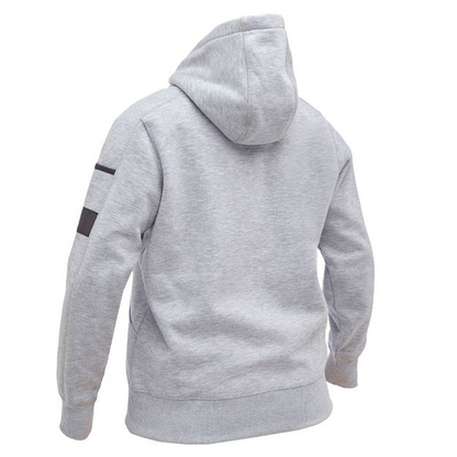 Bisley BKL6724 Womens Work Fleece Hoodie, rear view, grey marle