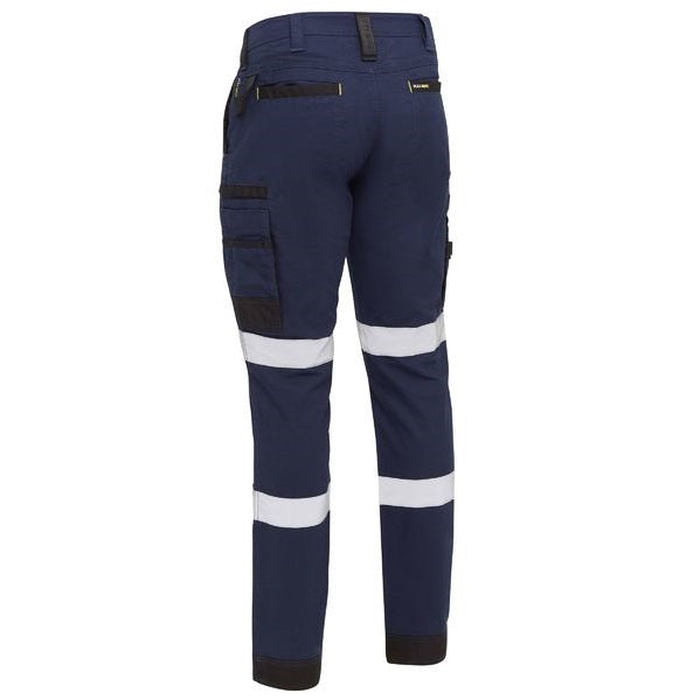 navy blue, rear view, Bisley BPC6331T Flex And Move Stretch Utility Cargo Pants