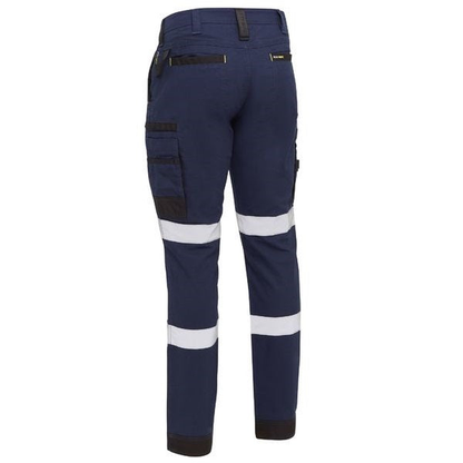 navy blue, rear view, Bisley BPC6331T Flex And Move Stretch Utility Cargo Pants