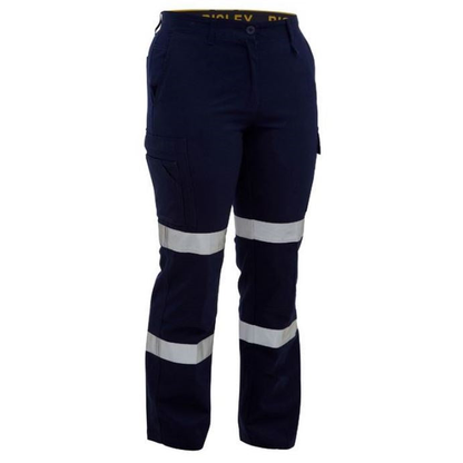 Bisley BPL6999T Womens Taped Biomotion Cool Lightweight Utility Pants, Hi vis, ladies, modern fit, front view