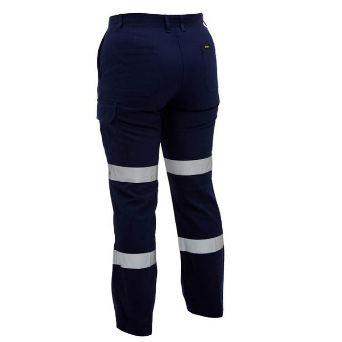 Rear view, Bisley BPL6999T Womens Taped Biomotion Cool Lightweight Utility Pants, navy