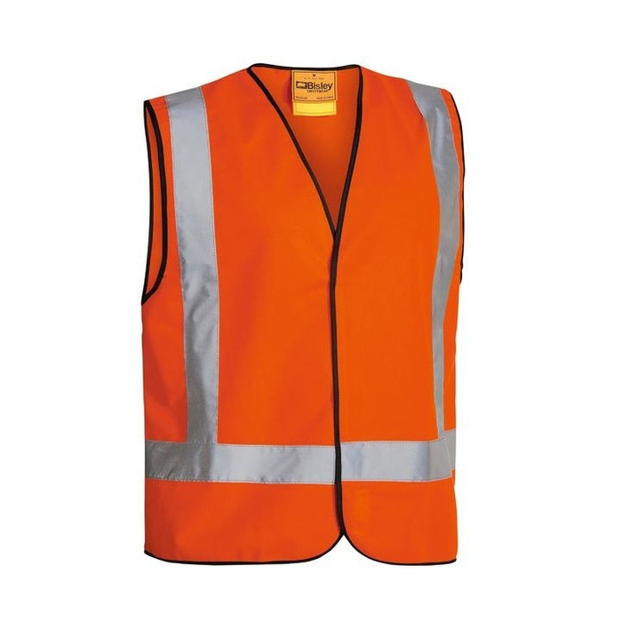Hi visability, safety vest, orange, Bisley BV0342HT H-Taped HiVis Vest