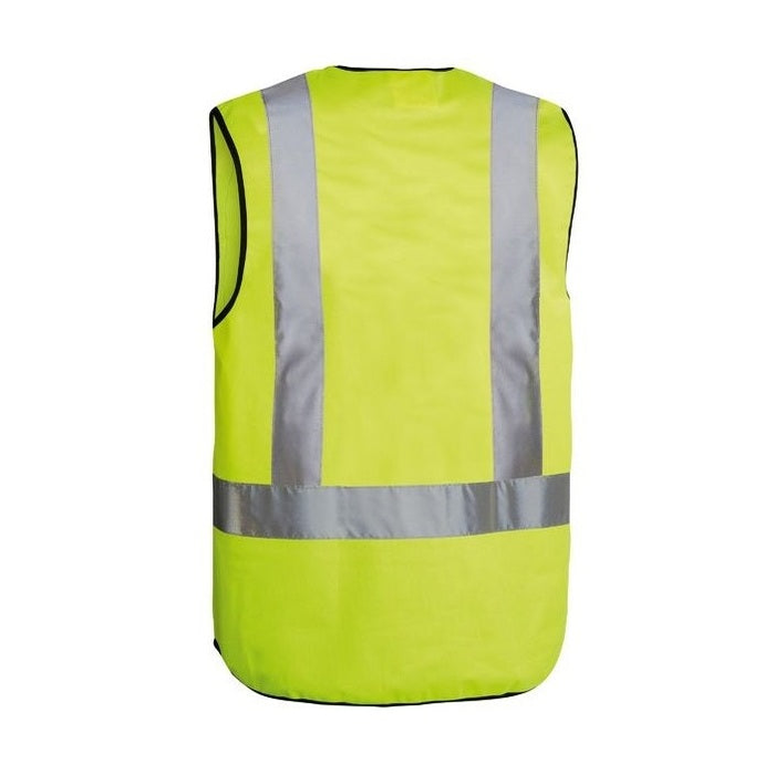 yellow, rear view, Bisley BV0342HT H-Taped HiVis Vest