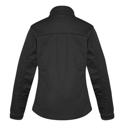 Black, rear view, Biz Collection J3825 Ladies Softshell Jacket