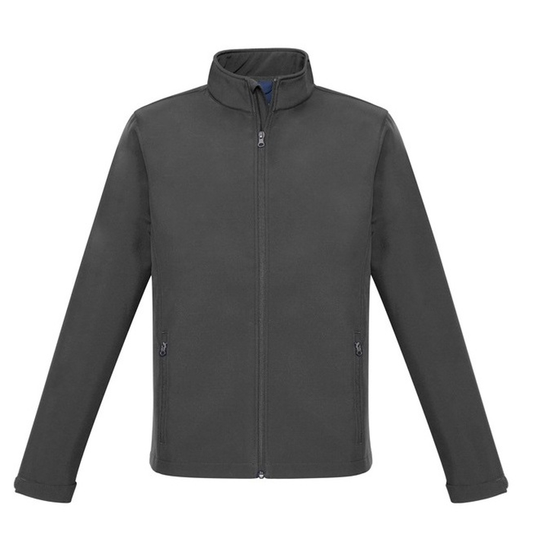 Grey, water repellent, front view, Biz Collection J740K Apex Kids Softshell Jacket
