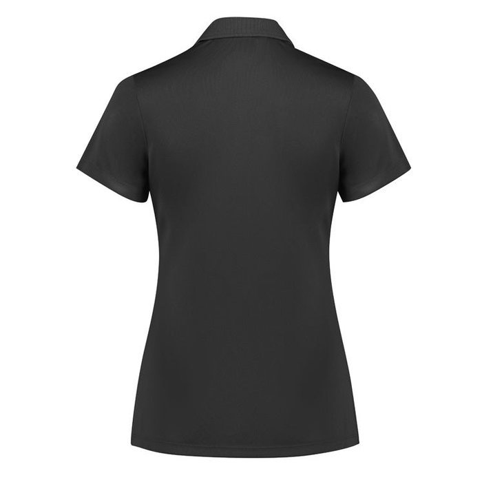 Charcoal grey, rear view, Biz Collection P206LS Womens Action Short Sleeve Polo