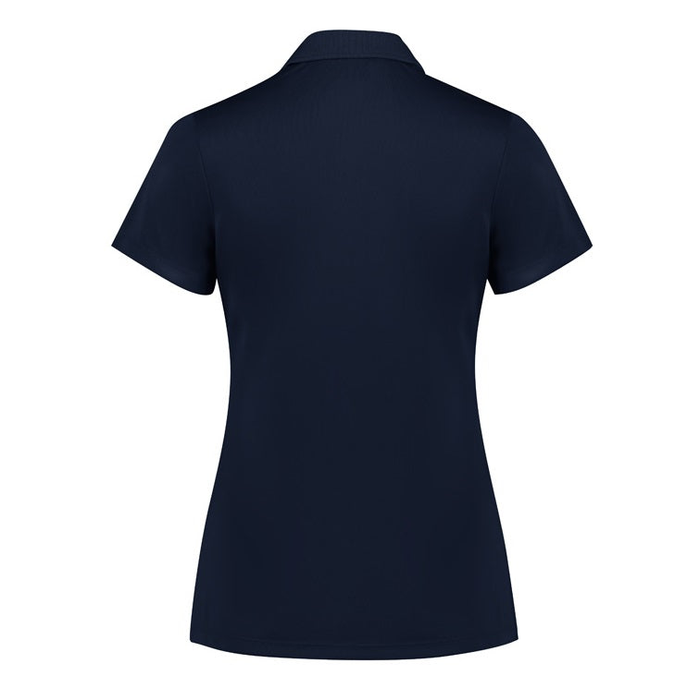 Navy, rear view, Biz Collection P206LS Womens Action Short Sleeve Polo